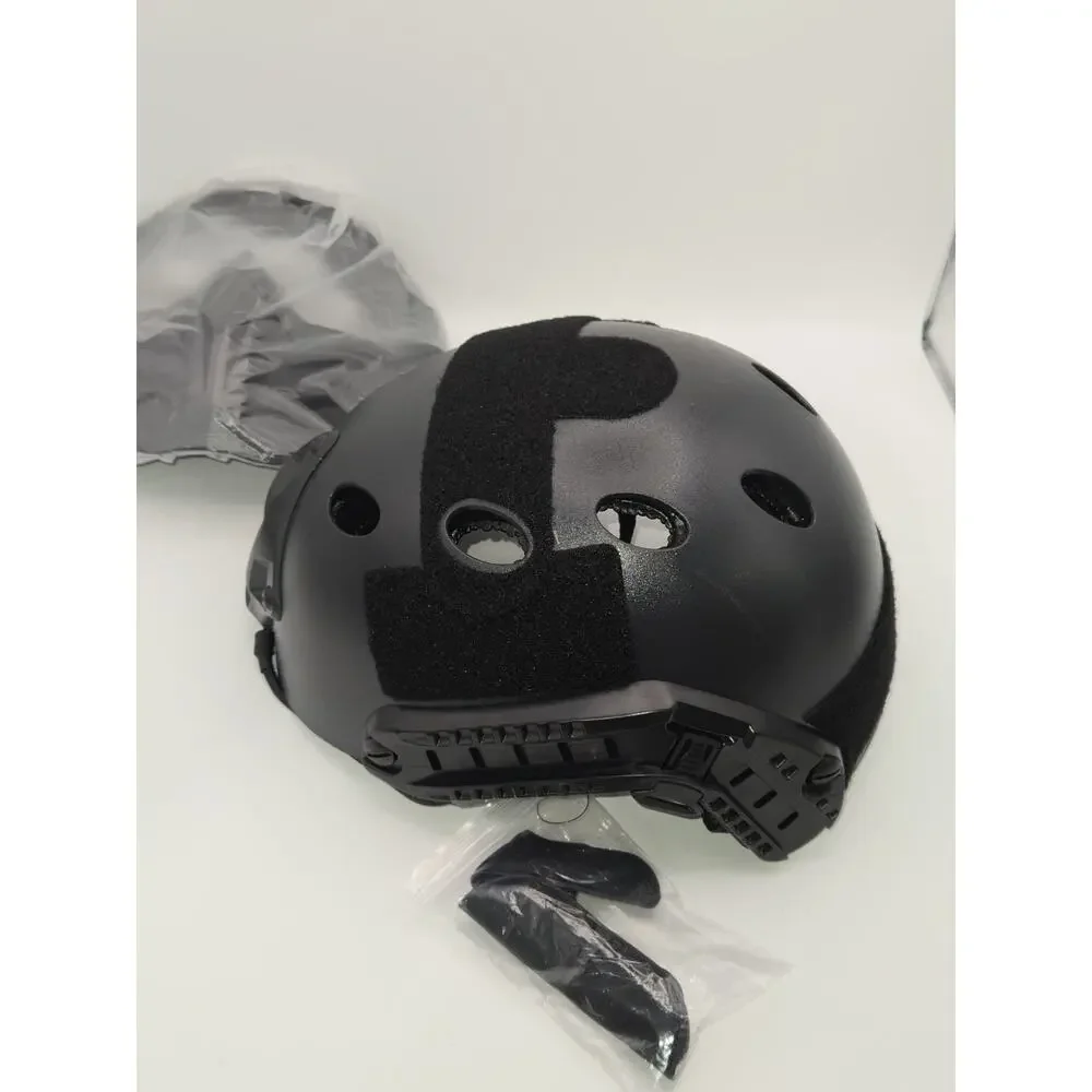 Tactical Airsoft Helmet w/ Face Mask Goggles Black Open Box Brand New